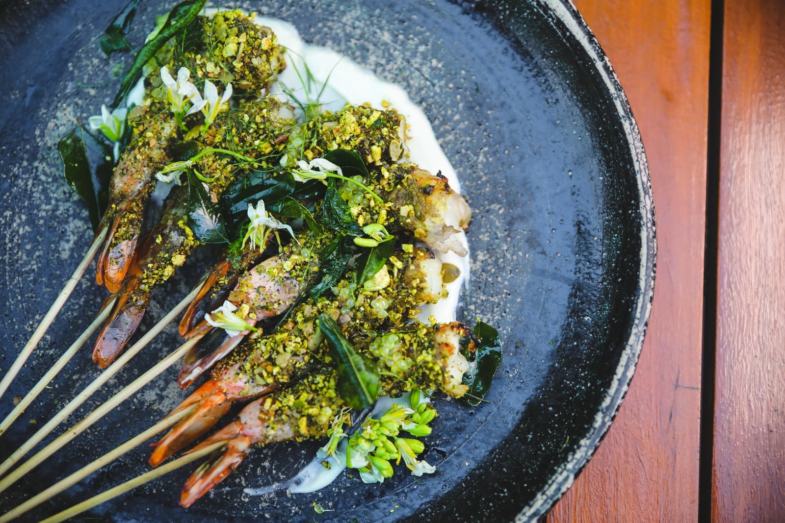 Grilled prawns from the Nu Nu kitchen